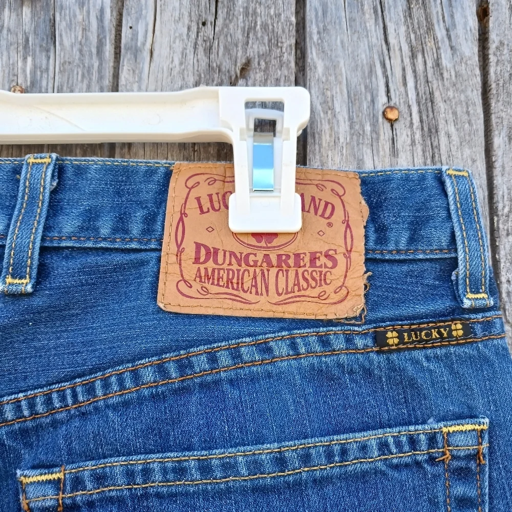 Vintage Lucky Brand Dungarees American Classic Mens Size 34x32 Blue Denim Cotton